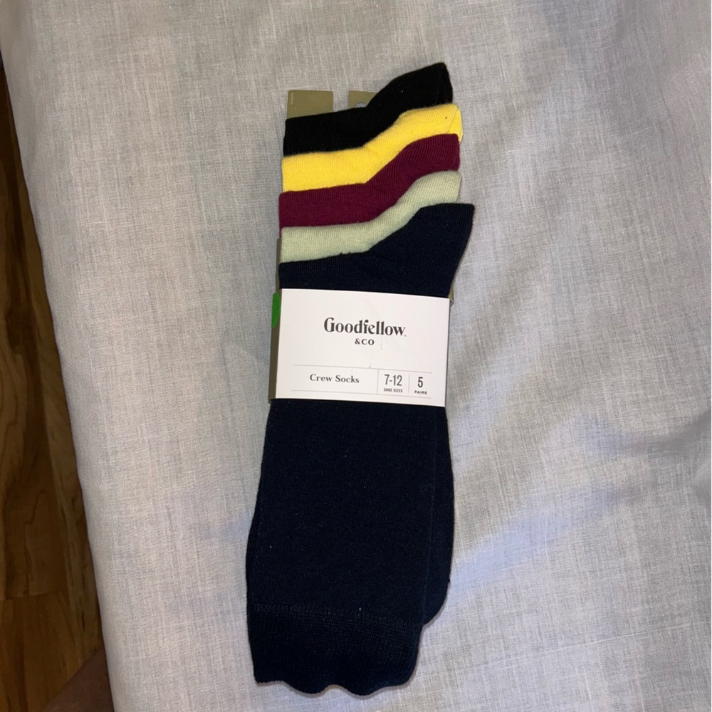 Men’s Goodfellow & Co. Crew Dress Socks. Size 7-12, 5pk